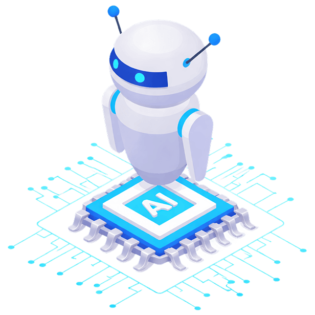 CRM automation and AI illustration