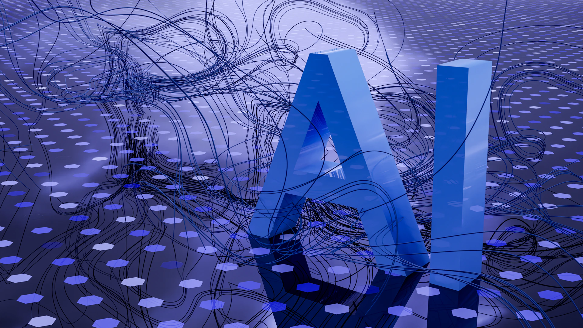 Abstract AI neural visualization representing AI-assisted developer and SEO workflows